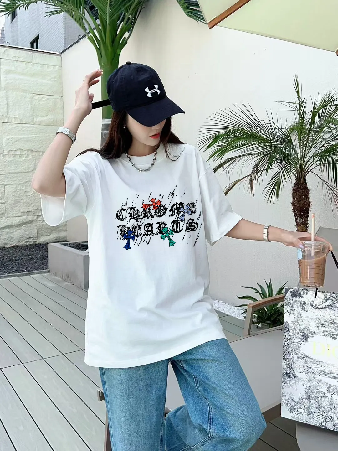 [CH ] 2026FW T LOGO Premium 26s Same Style ：Black White Purple Size：S M L XL 2XL